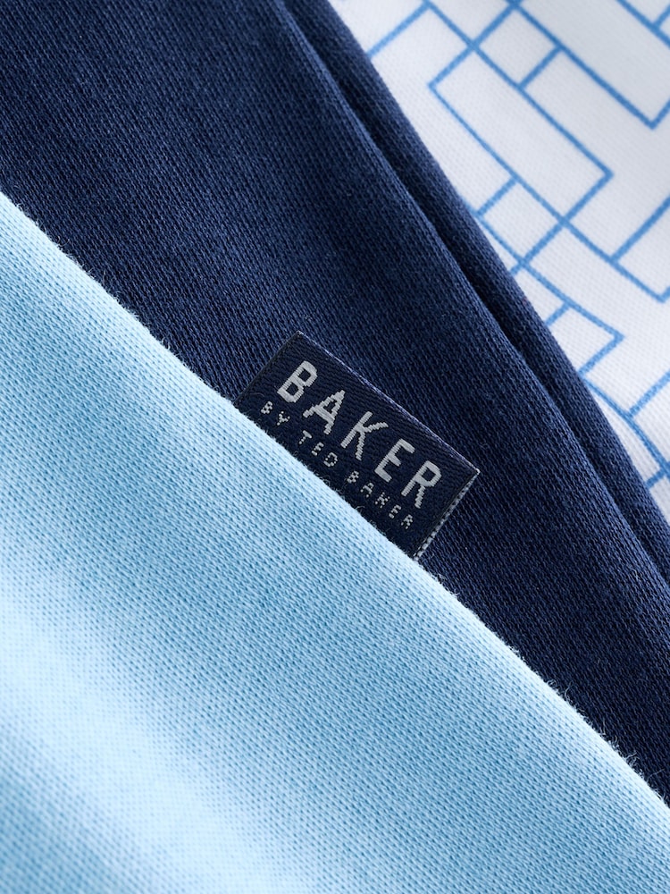 Baker by Ted Baker Navy/Blue Baker by Ted Baker 3 Pack Sleepsuits
