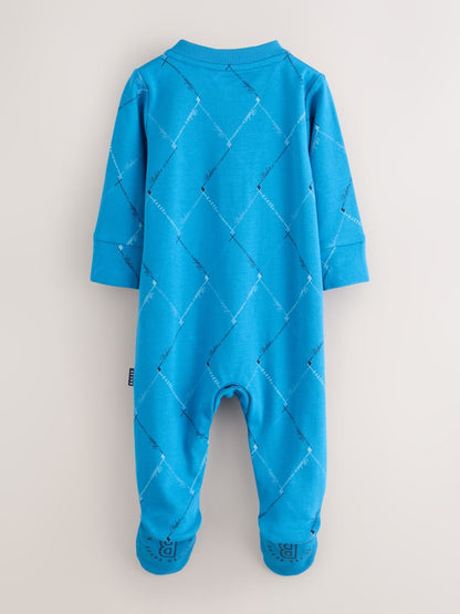 Baker by Ted Baker Navy Blue Grey Baker by Ted Baker 3 Pack Sleepsuits