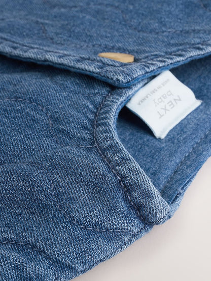 Blue Denim Jersey Quilted Baby Jacket (0mths-2yrs)