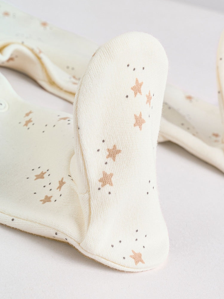 Neutral Baby Sleepsuit, Bodysuit, Beanie and Bib Set 4 Piece (0-9mths)