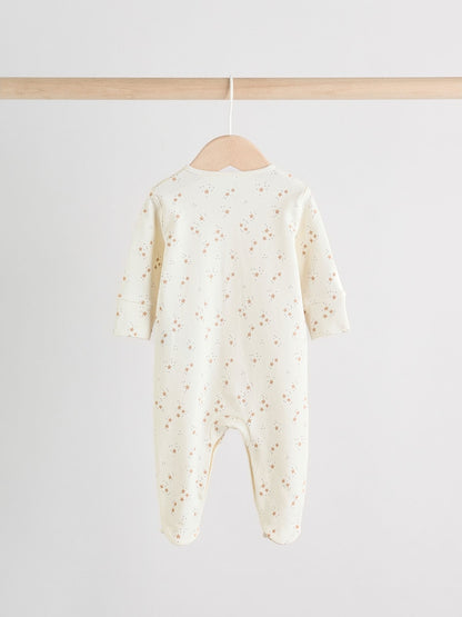 Neutral Baby Sleepsuit, Bodysuit, Beanie and Bib Set 4 Piece (0-9mths)