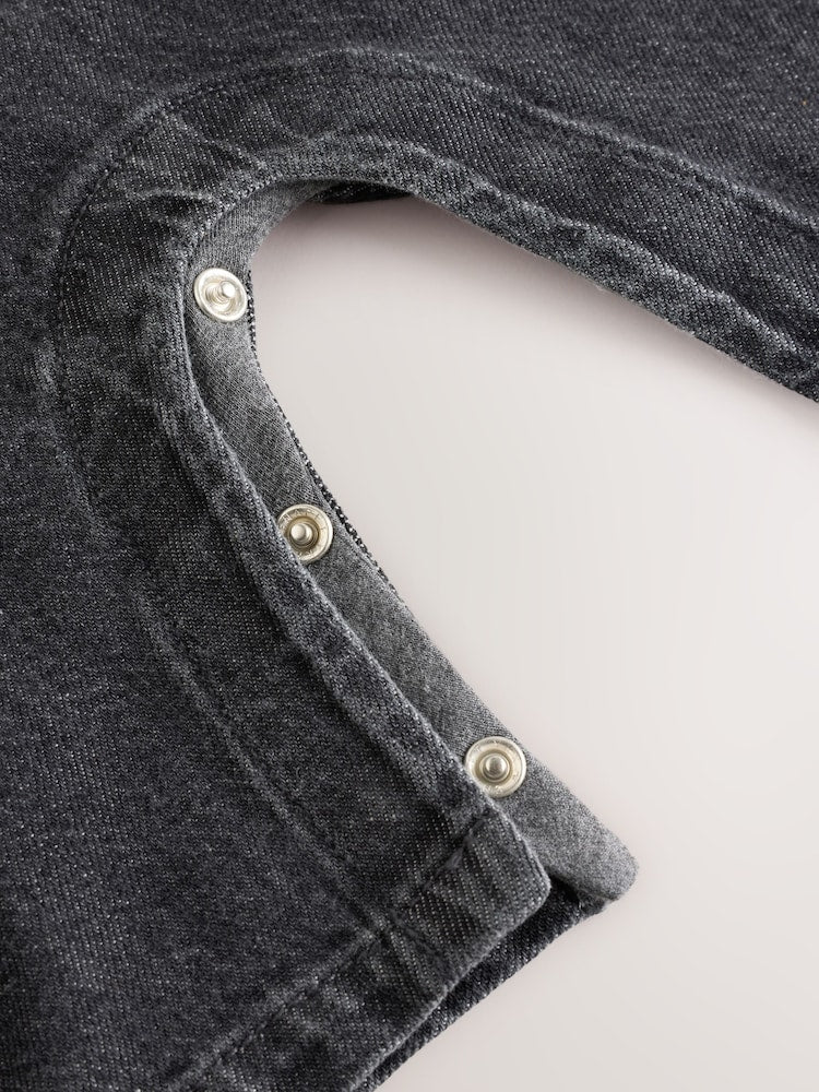 Charcoal Grey Baby Denim Dungarees and Bodysuit Set (0mths-2yrs)