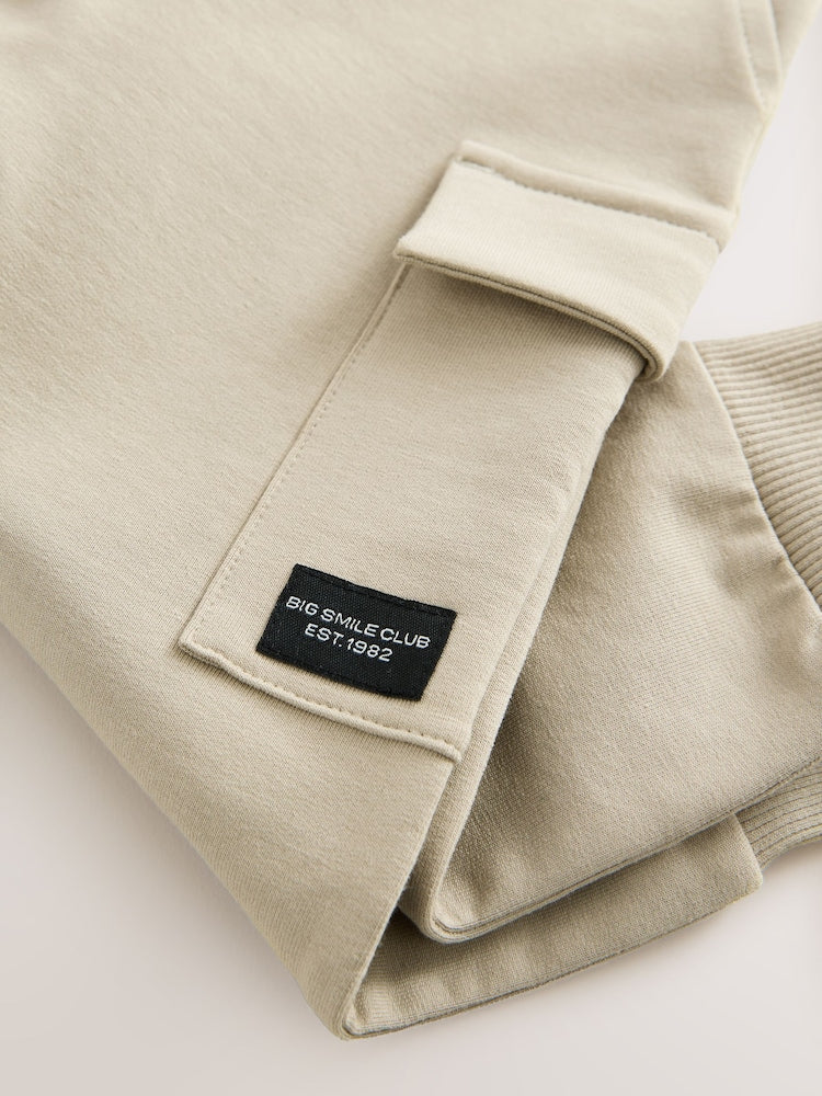 Neutral Skinny Utility Joggers (3mths-7yrs) - Size 3-6 Months (62-68cm)