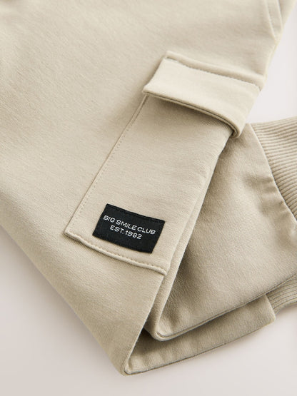 Neutral Skinny Utility Joggers (3mths-7yrs) - Size 3-6 Months (62-68cm)