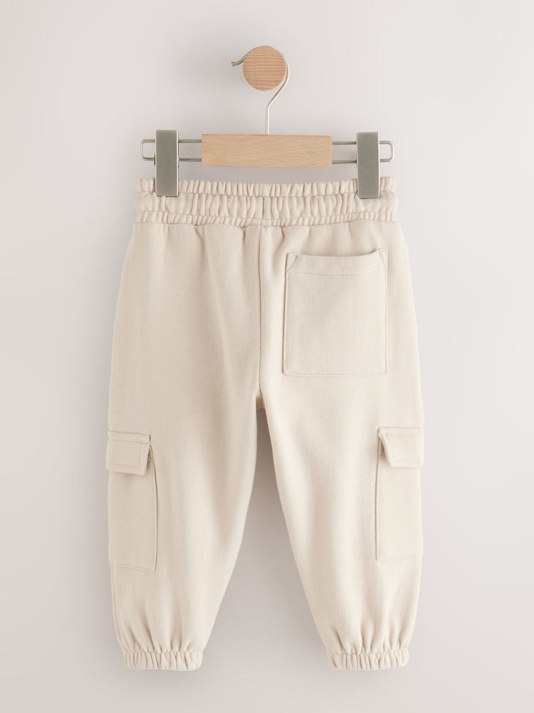 Ecru Soft Touch Jersey Utility Joggers (3mths-7yrs) - Size 3-6 Months (62-68cm)