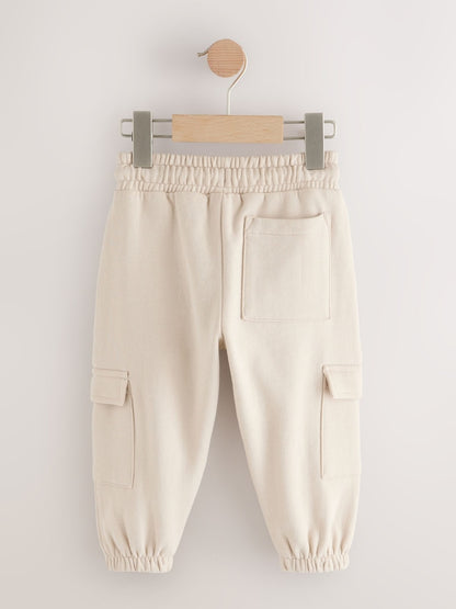 Ecru Soft Touch Jersey Utility Joggers (3mths-7yrs) - Size 3-6 Months (62-68cm)