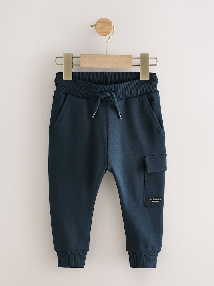 Navy Blue Skinny Utility Joggers (3mths-7yrs) - Size 3-6 Months (62-68cm) - Navy Blue Skinny Utility