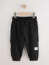 Black Soft Touch Jersey Utility Joggers (3mths-7yrs) - Size 3-6 Months (62-68cm) - Black