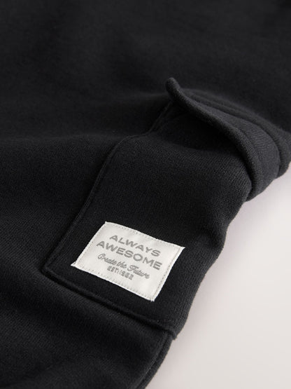 Black Soft Touch Jersey Utility Joggers (3mths-7yrs) - Size 3-6 Months (62-68cm)