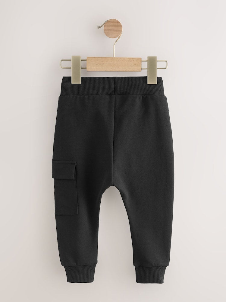 Black Skinny Utility Joggers (3mths-7yrs) - Size 3-6 Months (62-68cm)