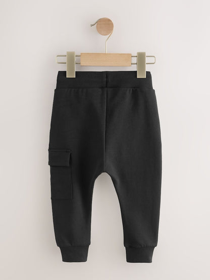 Black Skinny Utility Joggers (3mths-7yrs) - Size 3-6 Months (62-68cm)