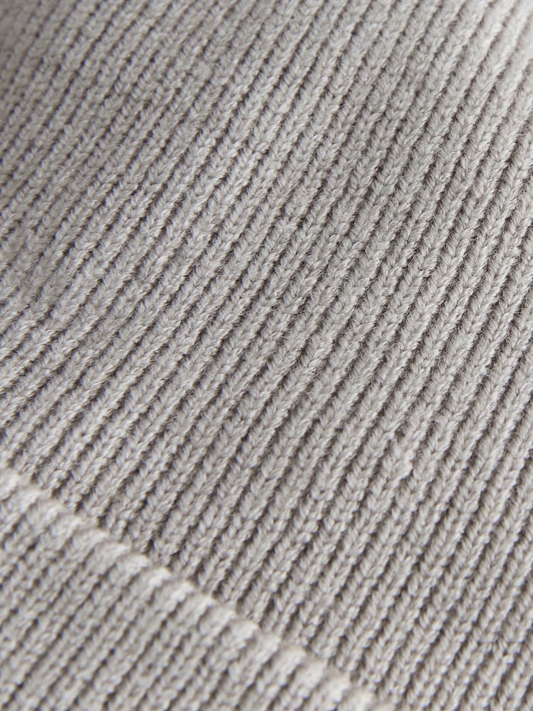 Grey/White 2pack Rib Baby Beanie
