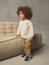 Ecru Off White Utility Sweatshirt and Super Skinny Joggers Set (3mths-7yrs) - Ecru Off White / 12-18 Months (80-86cm)