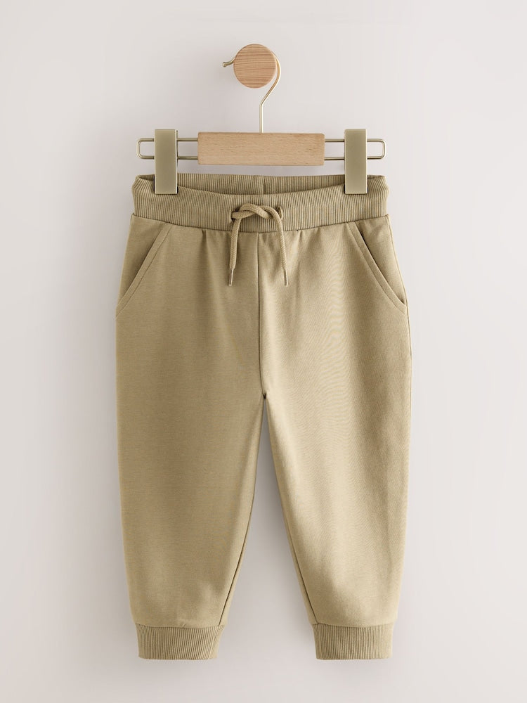 Khaki/Grey/Blue Regular Fit Joggers 5 Pack (3mths-7yrs) - Size 3-6 Months (62-68cm)