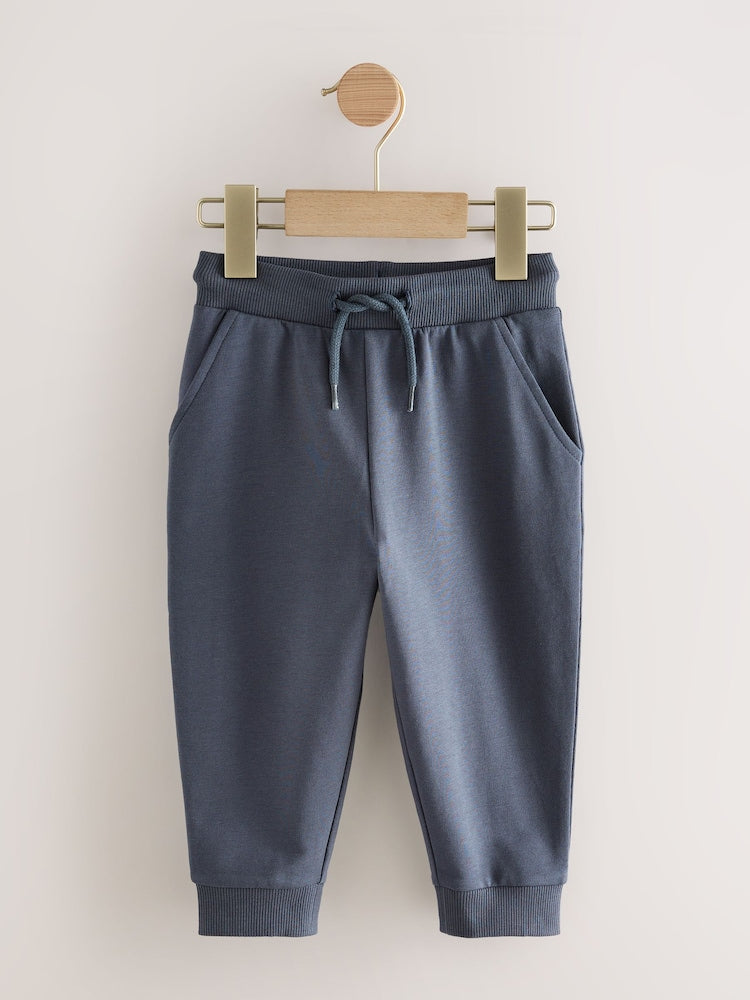 Khaki/Grey/Blue Regular Fit Joggers 5 Pack (3mths-7yrs) - Size 3-6 Months (62-68cm)