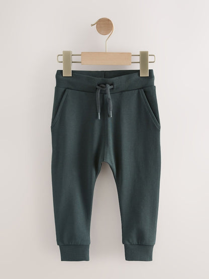 Blue/Tan Brown/Charcoal Grey Super Skinny Joggers 3 Pack (3mths-7yrs) - Size 3-6 Months (62-68cm)