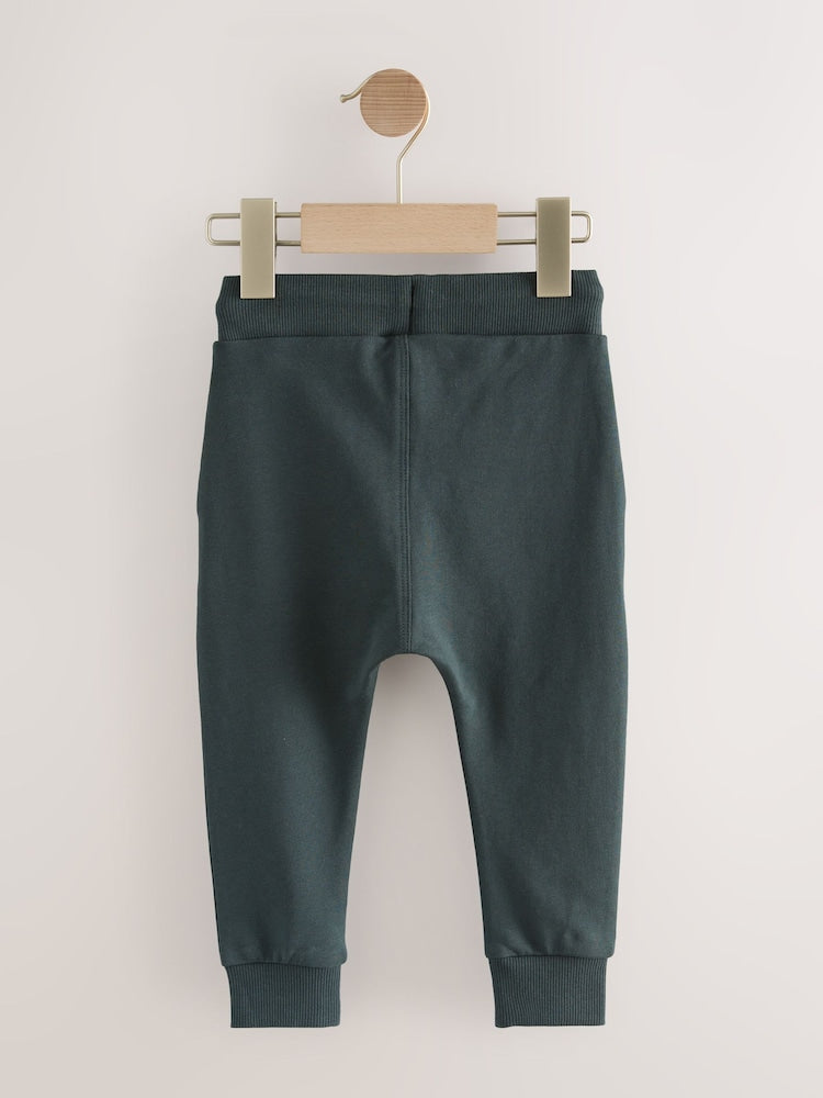 Blue/Tan Brown/Charcoal Grey Super Skinny Joggers 3 Pack (3mths-7yrs) - Size 3-6 Months (62-68cm)