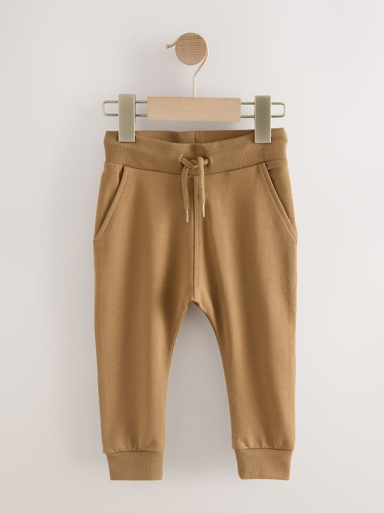 Blue/Tan Brown/Charcoal Grey Super Skinny Joggers 3 Pack (3mths-7yrs) - Size 3-6 Months (62-68cm)