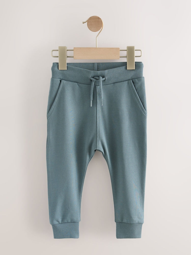 Blue/Tan Brown/Charcoal Grey Super Skinny Joggers 3 Pack (3mths-7yrs) - Size 3-6 Months (62-68cm)
