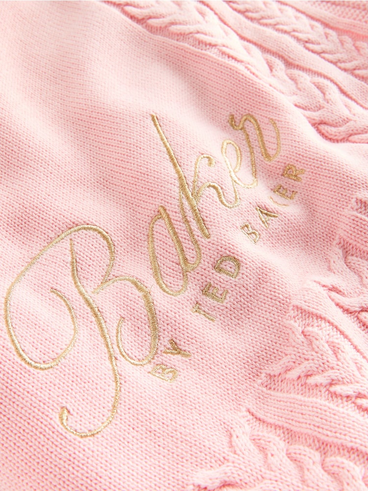 Baker by Ted Baker Cable Knit Fleece Blanket - Size One