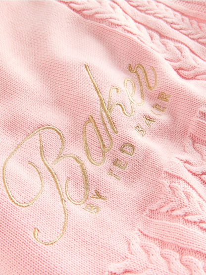 Baker by Ted Baker Cable Knit Fleece Blanket - Size One