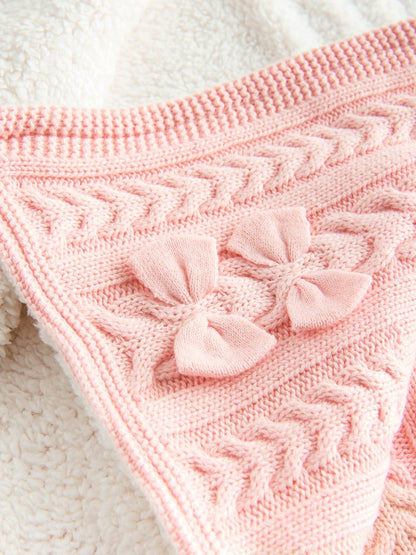 Baker by Ted Baker Cable Knit Fleece Blanket