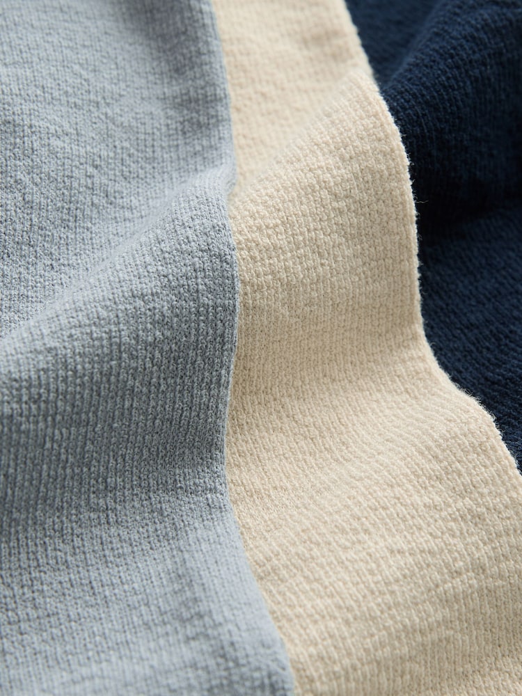 Navy/Blue/Stone Long Sleeve Henley T-Shirts 3 Pack (3mths-7yrs)