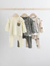 Grey/Cream Character Long Sleeve Top And Leggings Set 6 Piece (0mths-3yrs) - Grey/Cream Character Long Sleeve / 12-18 Months (80-86cm)