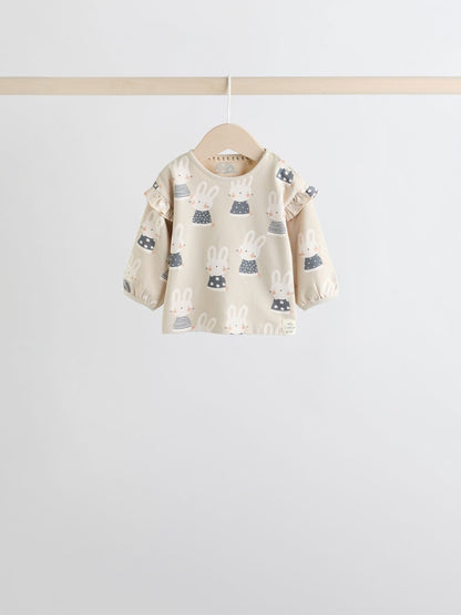 Grey/Cream Character Long Sleeve Top And Leggings Set 6 Piece (0mths-3yrs)