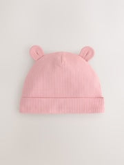 Pink 3 Pack Baby Beanies (0-18mths) - Size 44cm (5lb)