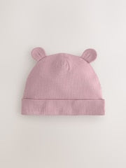 Pink 3 Pack Baby Beanies (0-18mths) - Size 44cm (5lb)
