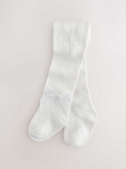 Pink Baby Bow Tights - Size 50cm (First Size)