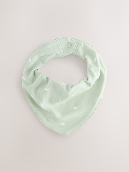 Sage Green Baby Bibs 5 Pack - Size One