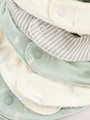 Sage Green Baby Bibs 5 Pack - Size One