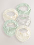 Sage Green Baby Bibs 5 Pack - Size One - Default 1