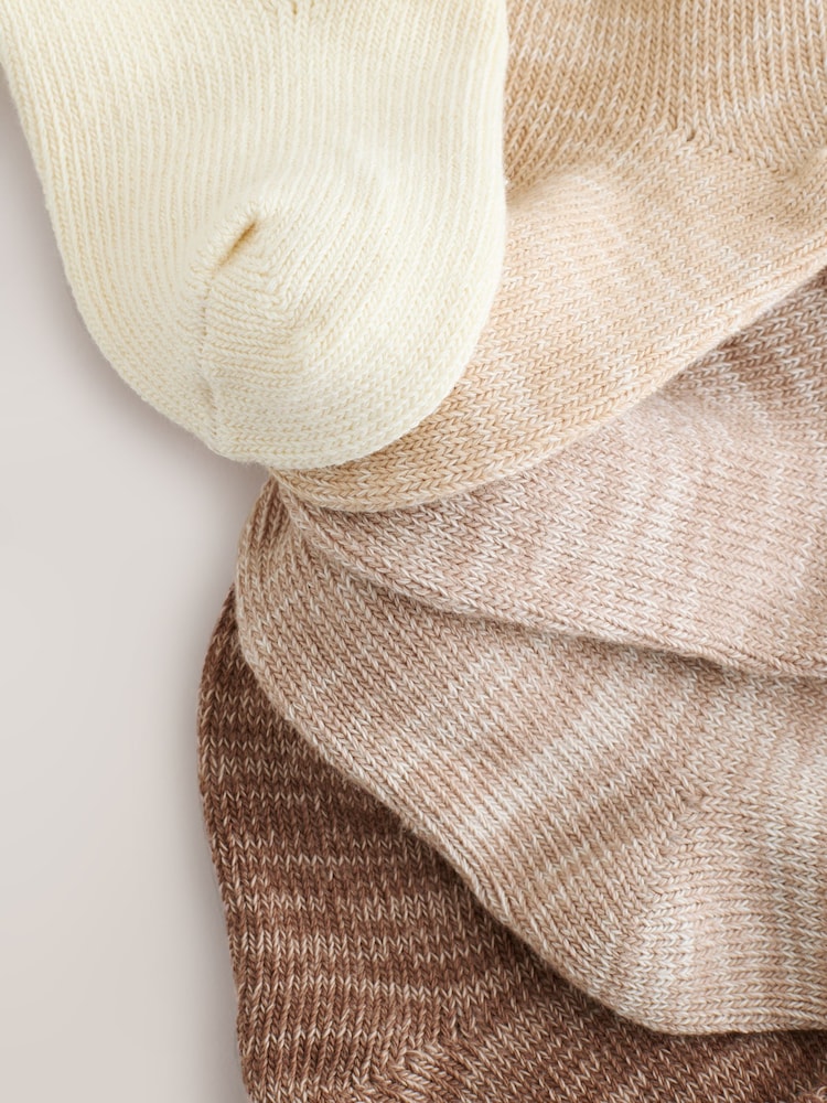 Neutral Baby Roll Top Socks (0mths-2yrs) - Size 50cm (First Size)