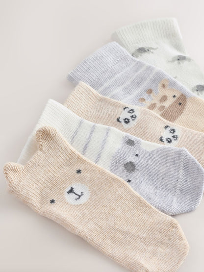 Neutral Baby Socks 5 Pack - Size 50cm (First Size)