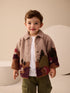 Neutral Scenic Print Borg Fleece Shacket (3mths-7yrs) - 12-18 Months (80-86cm)