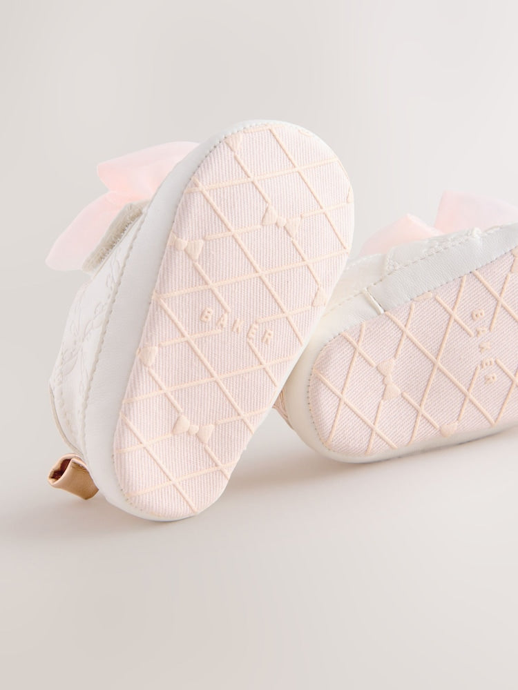 Baker by Ted Baker Baby Girls Organza Bow Padders Trainers