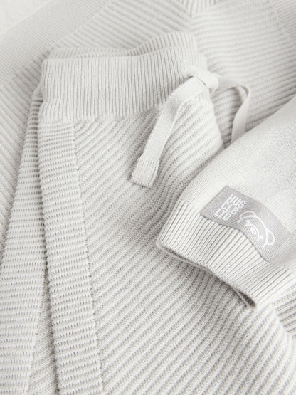 Light Grey Knitted Hoodie and Jogger Set (3mths-7yrs)