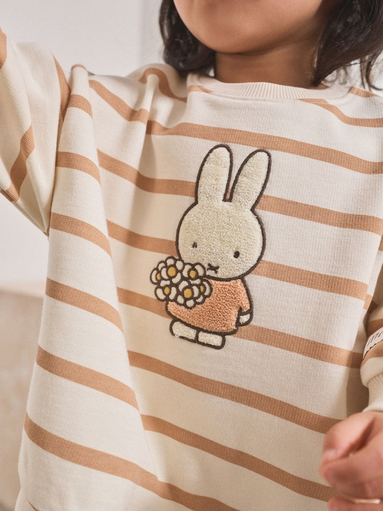 Cream Stripe Miffy Sweatshirt &amp; Leggings Set (3mths-7yrs)