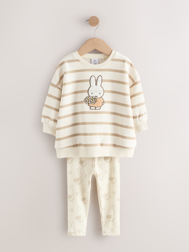 Cream Stripe Miffy Sweatshirt &amp; Leggings Set (3mths-7yrs)