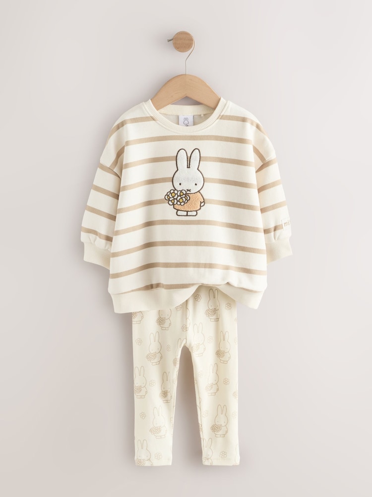 Cream Stripe Miffy Sweatshirt &amp; Leggings Set (3mths-7yrs)
