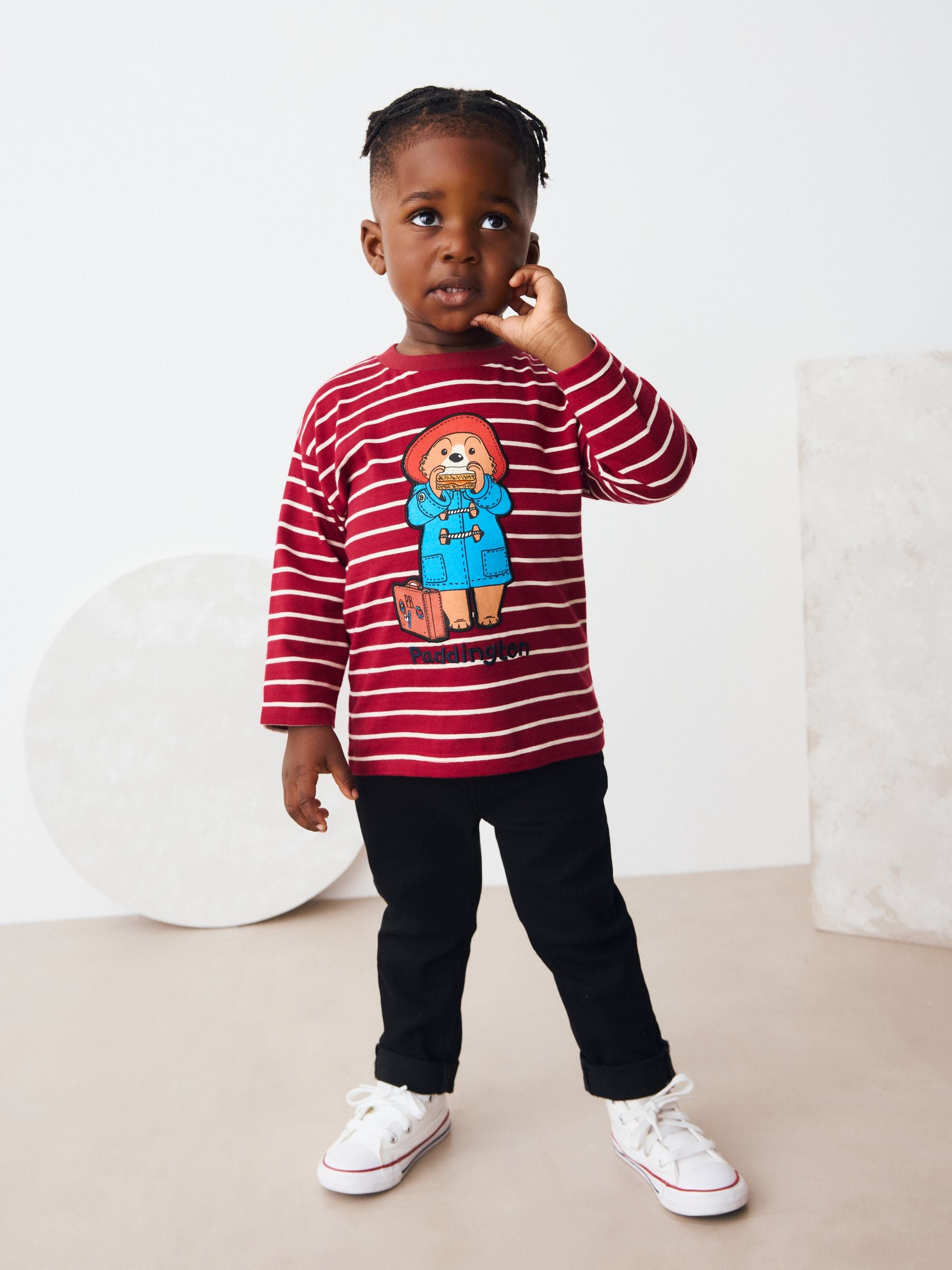 Red/Ecru Paddington Long Sleeve T-Shirt (12mths-7yrs) - Size 12-18 Months (80-86cm)