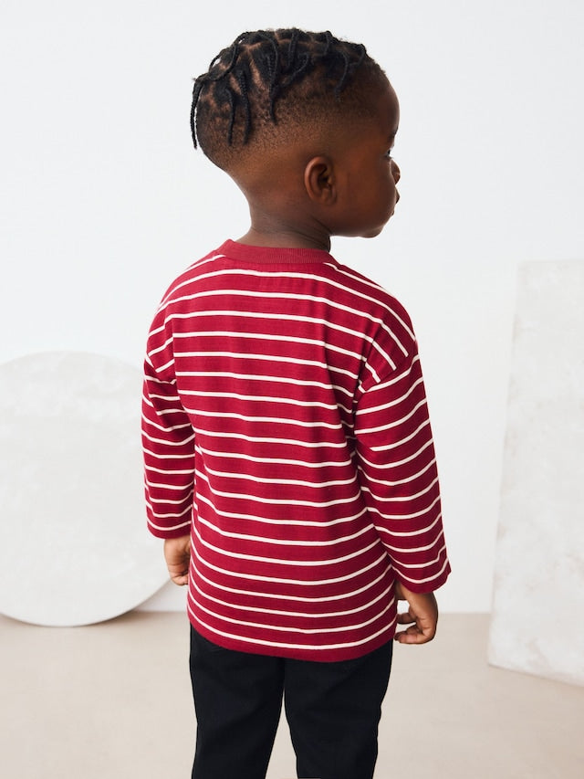 Red/Ecru Paddington Long Sleeve T-Shirt (12mths-7yrs) - Size 12-18 Months (80-86cm)