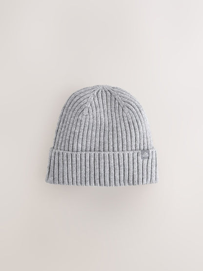 Grey Knitted Beanie Hat (1-16yrs) - 11-13 Years (146-158cm)