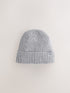 Grey Knitted Beanie Hat (1-16yrs) - 11-13 Years (146-158cm)