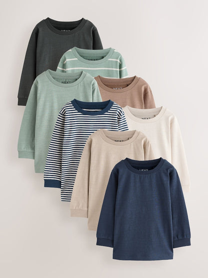 Multi Minerals Long Sleeve T-Shirts 8 Pack (3mths-7yrs) - Multi Minerals Long Sleeve / 12-18 Months (80-86cm)