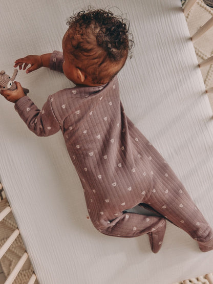 Brown Quilted Sleepsuits 2 Pack