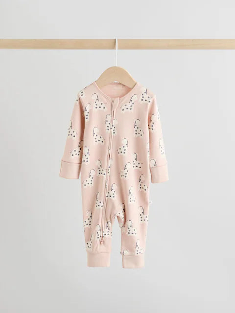 Mint Green Two Way Zip Baby Footless Sleepsuits 3 Pack (0mths-3yrs)